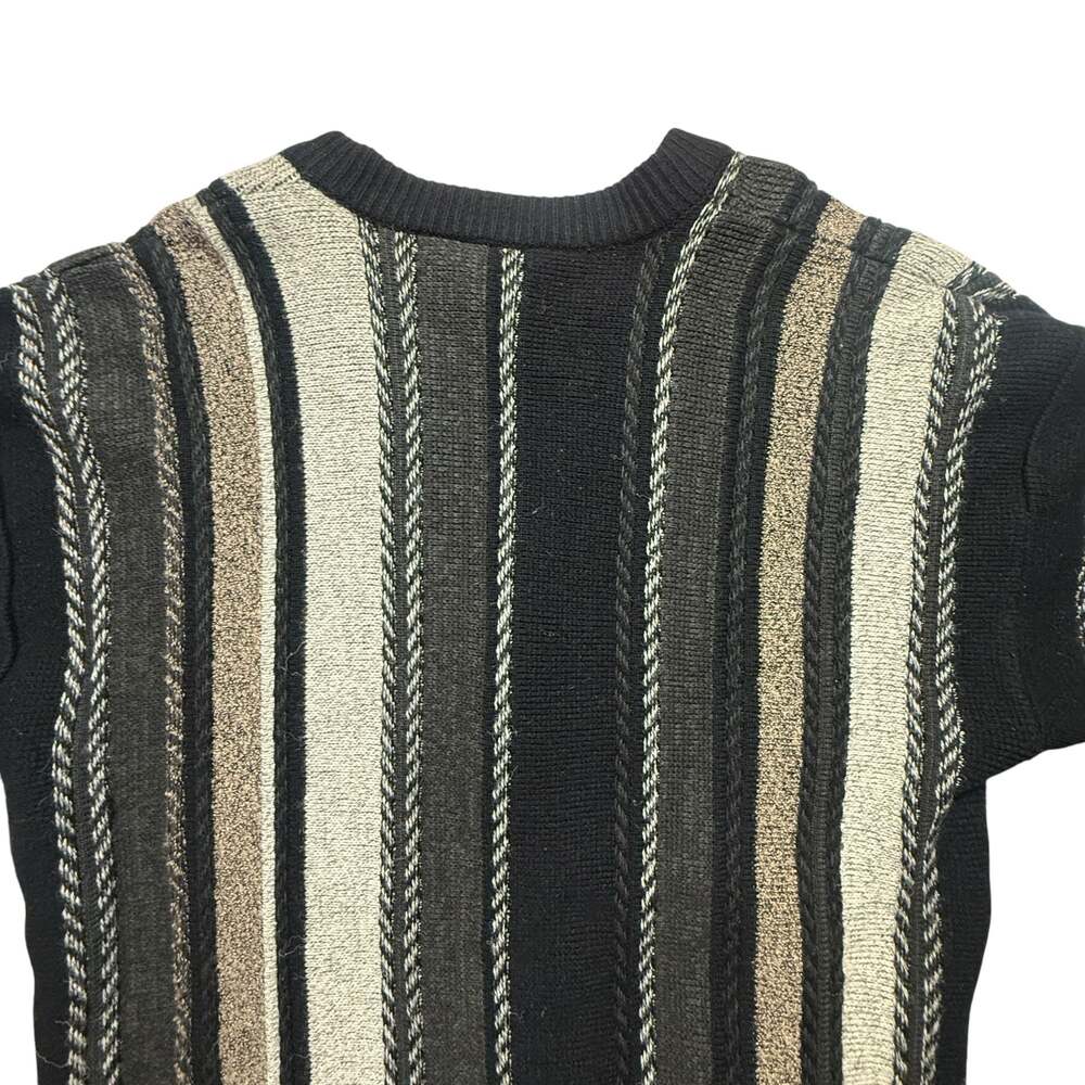 Irvine Park Vintage Medium Vertical Stripe Cable Knit Cardigan Sweater - Picture 6 of 6